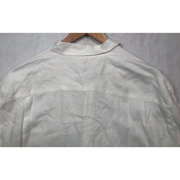 Tommy Bahama Relax Long Sleeve White Linen Shirt Button Front Men's 2XB XXL 2X - Picture 4 of 11